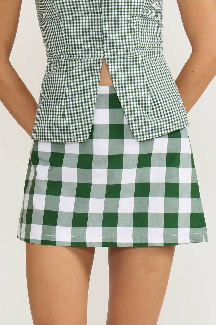 NEW LUCY PARIS stanton mini skirt in green